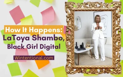 How It Happens: LaToya Shambo, Black Girl Digital, portrait in a gold frame