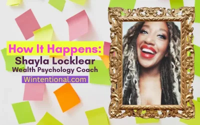 How It Happens: Shayla Locklear, Wealth Psychology Coach, portrait in a gold frame