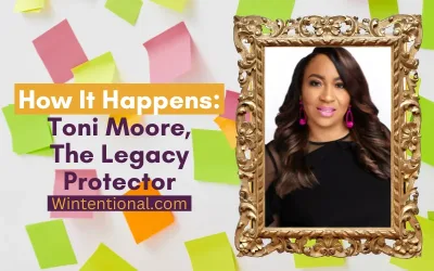 How It Happens: Toni Moore, The Legacy Protector, portrait in a gold frame