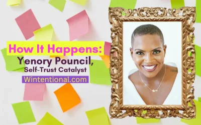 How It Happens: Yenory Pouncil, Self-Trust Catalyst, portrait in a gold frame